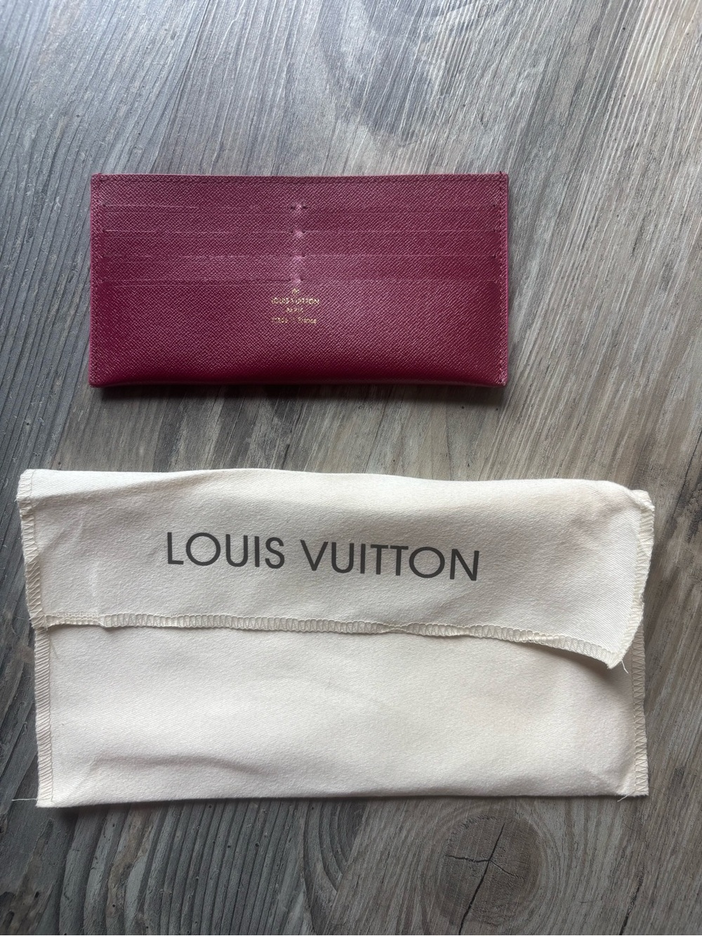 Louis Vuitton Raspberry Red Card Holder